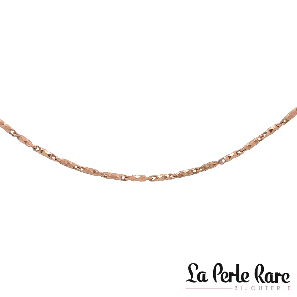 Chaîne texturée, or rose - 2454-18 - Exclusivités