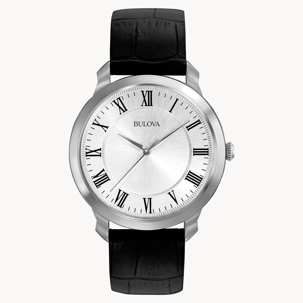 Montre cuir noir, acier inoxydable - 96A133 - Bulova