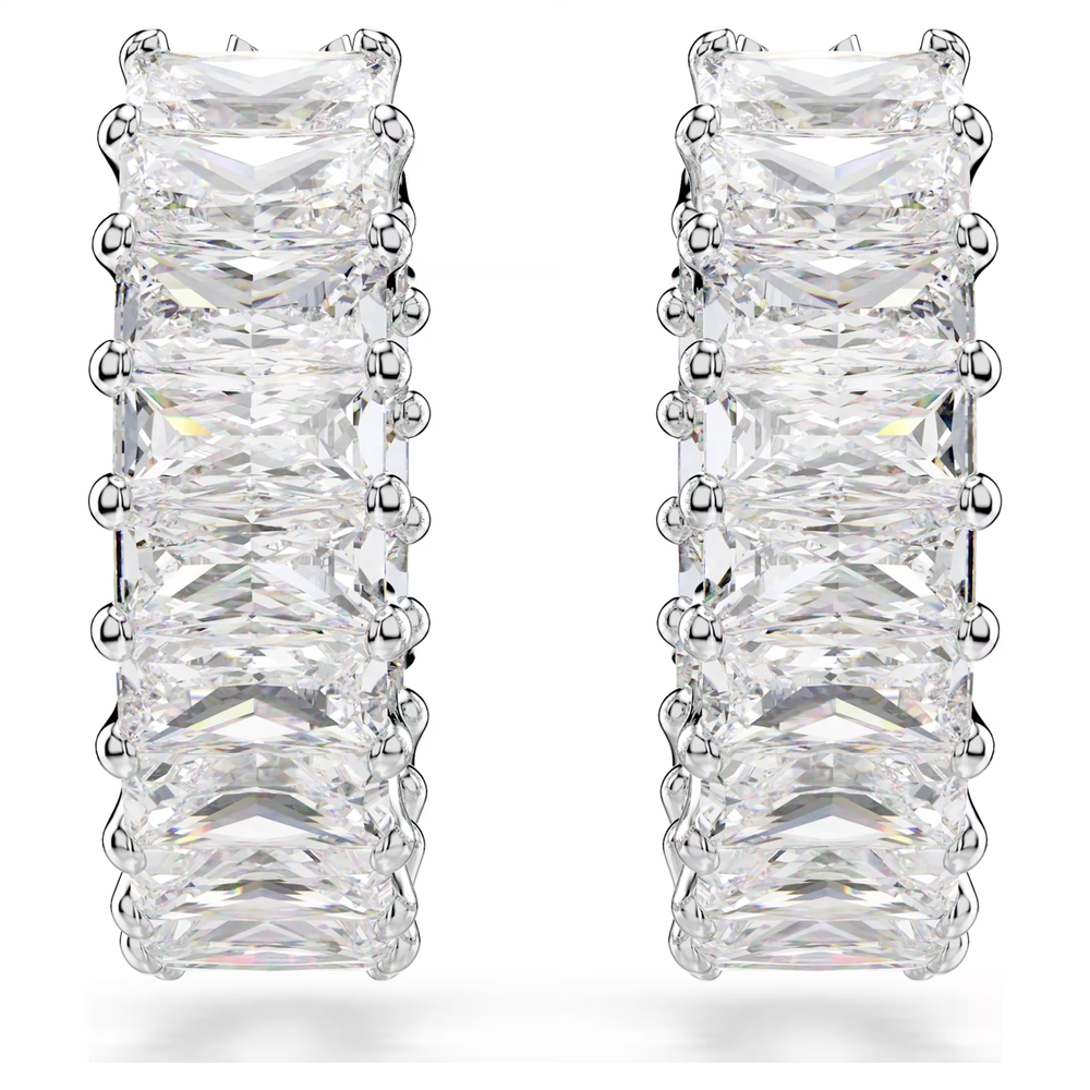 Anneaux métal rhodié, cristaux blancs - 5733397 - Swarovski