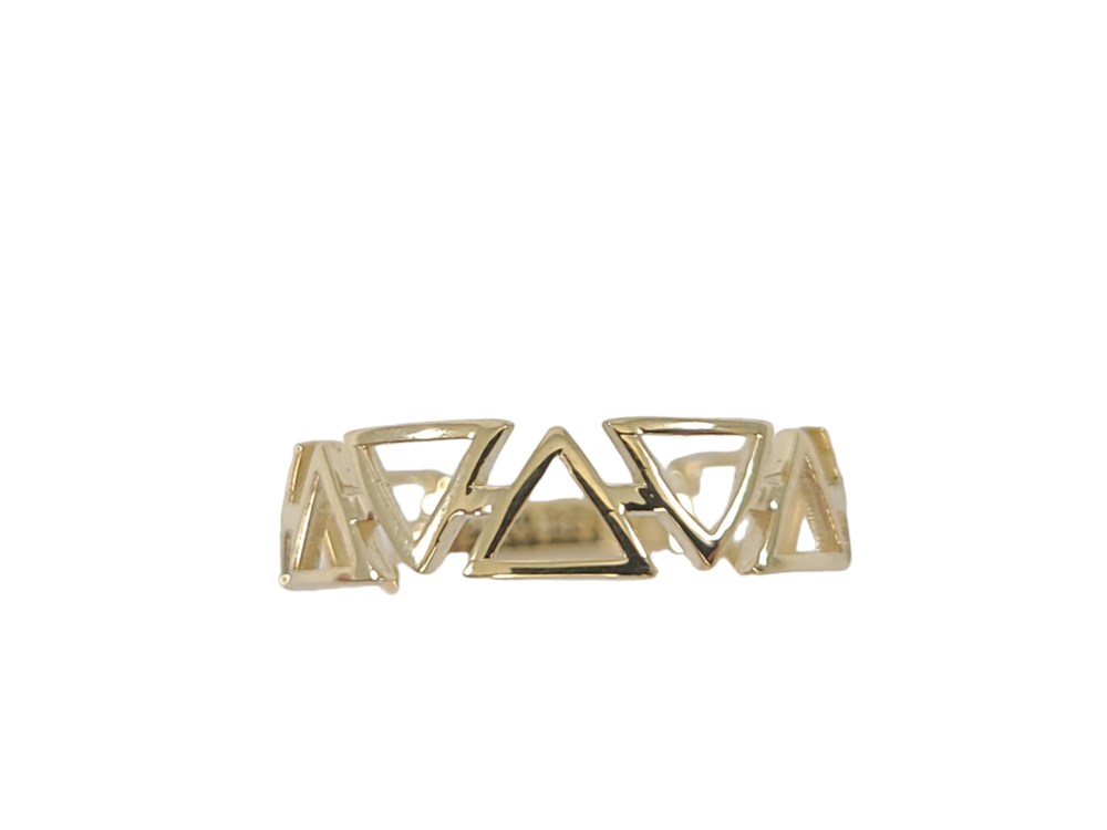 Bague triangles, or jaune 10 carats - RDC46-7541-J - Exclusivités