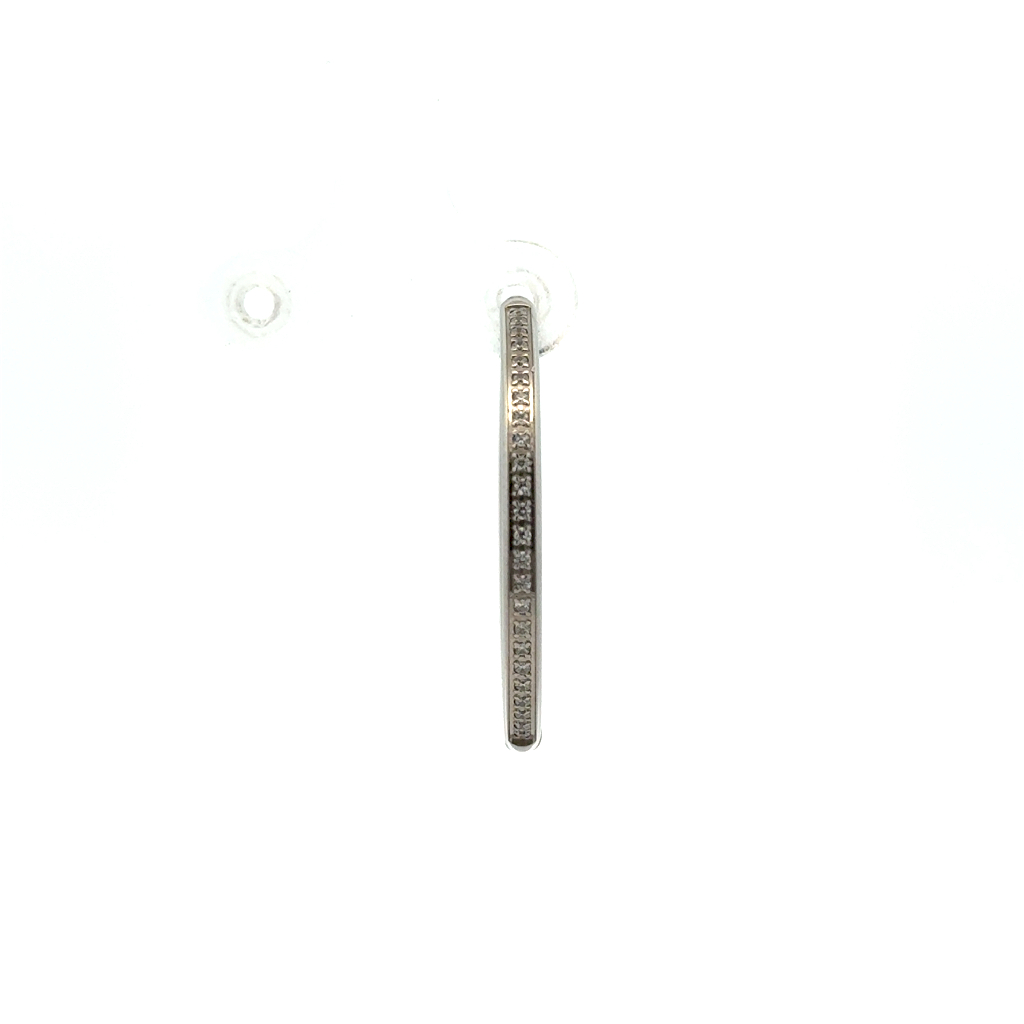 Anneau seul, acier inoxydable, zircons incolores