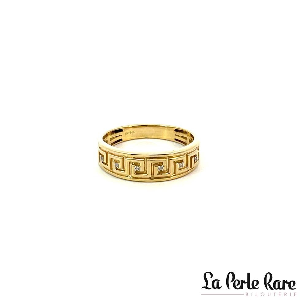 Jonc style Versace, or jaune, 6 pts dia tot - SKR31760-H - Exclusivités