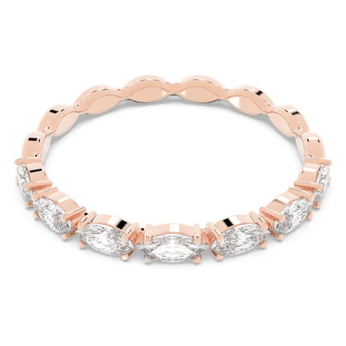 Jonc éternité, métal rosé, cristaux - 5351769 - Swarovski