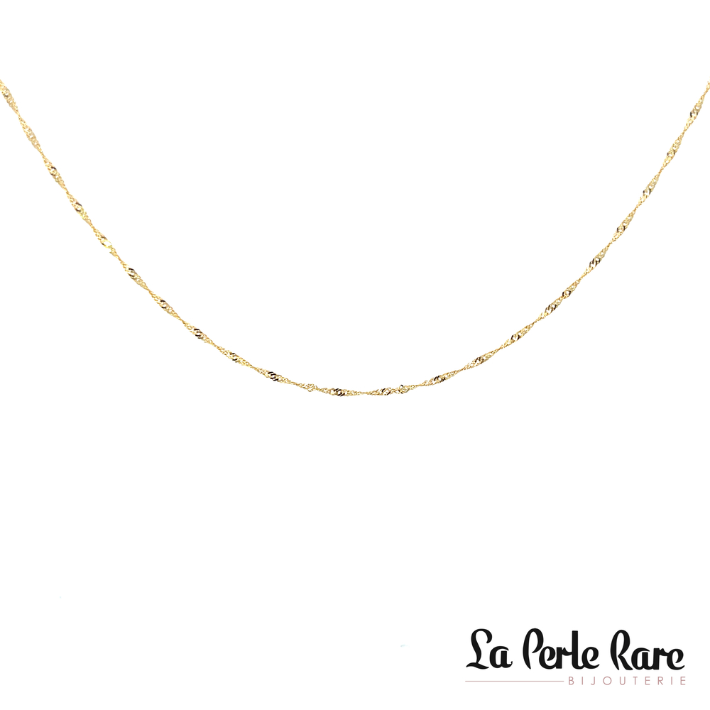 Chaîne singapour, or jaune 10 carats - C0.90J-18 - Exclusivités