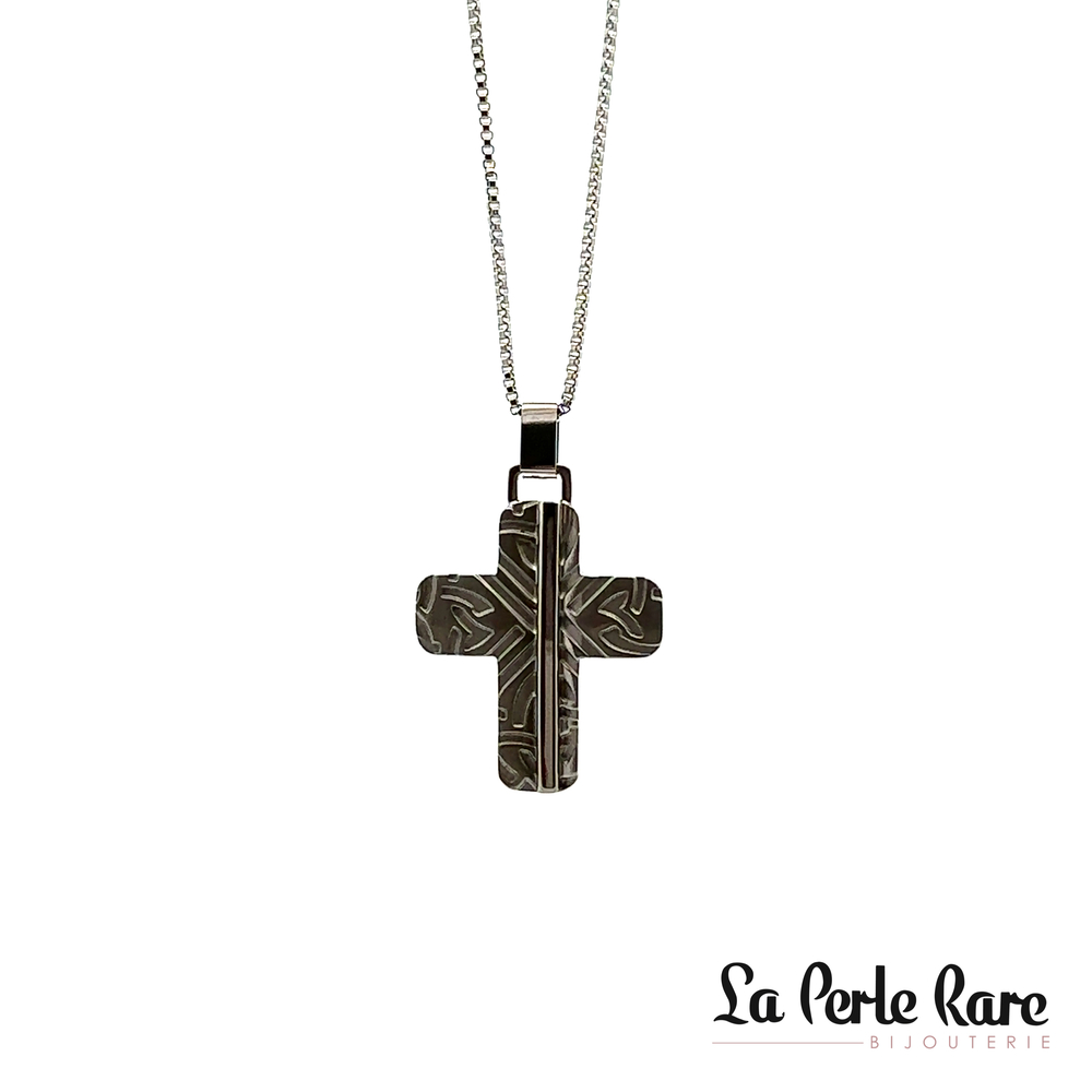 Pendentif croix, acier - 171-CR74310 - Charles P. Bahringer