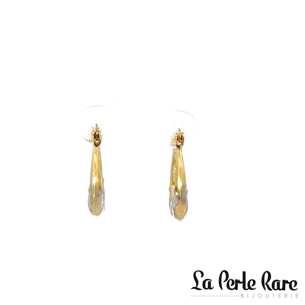 Anneaux or 2 tons (jaune et blanc) 10 carats - LPR-2855 - Exclusivités