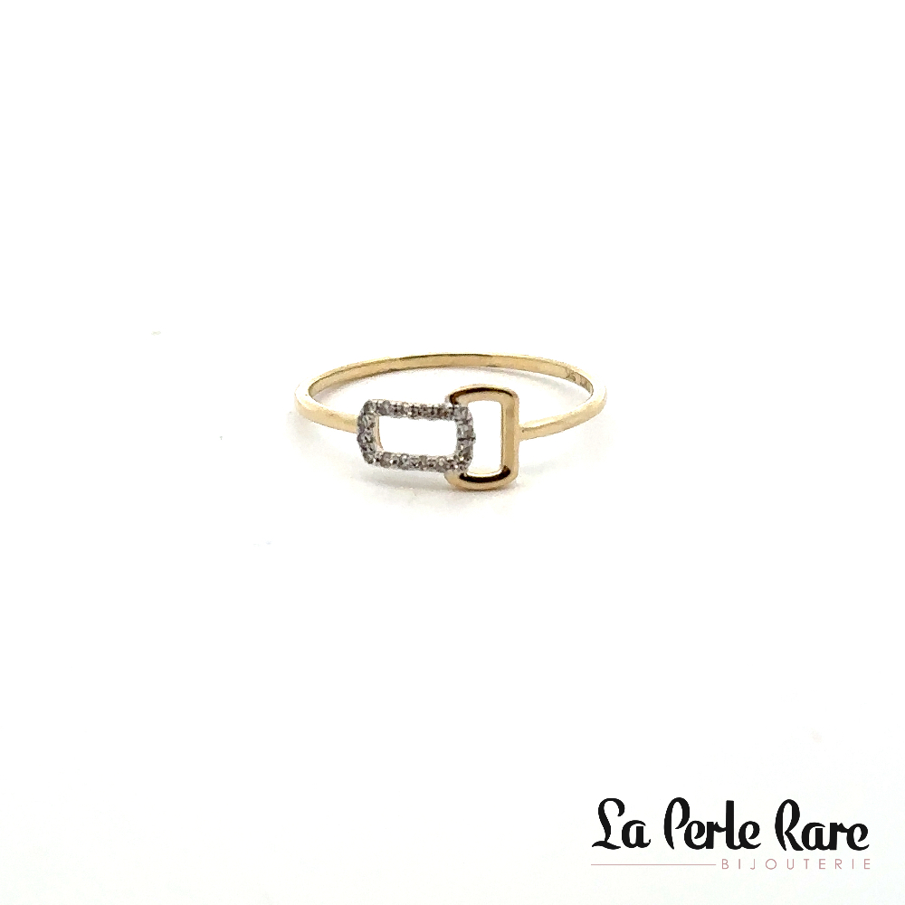 Bague or jaune 10 carats, 5 points de diamants total - SKR40448-05 - Sk Diamonds