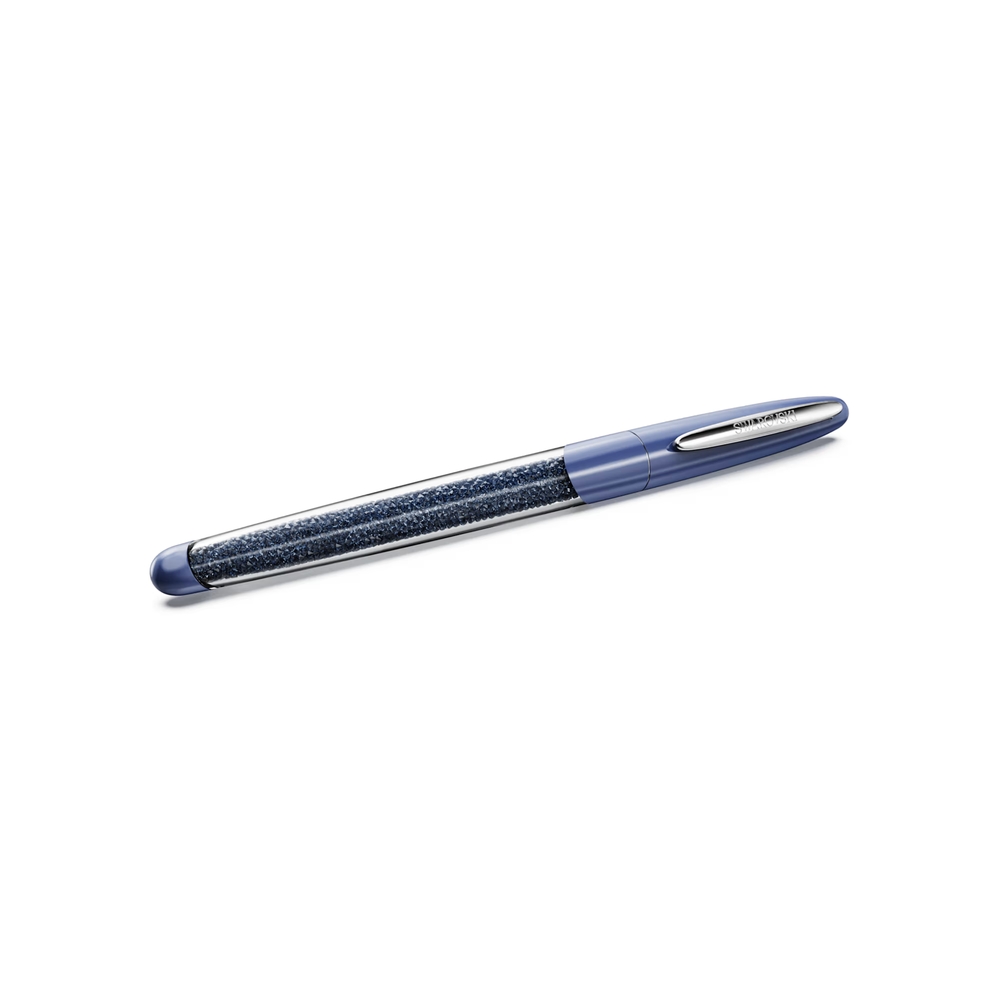 Stylo crystalline, métal bleu, cristaux bleus - 5717138 - Swarovski