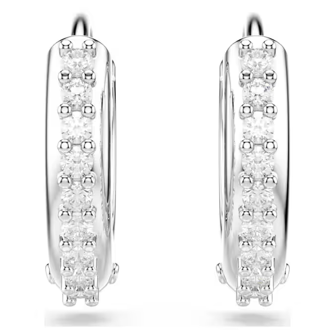 Huggies métal rhodié, cristaux - 5690670 - Swarovski