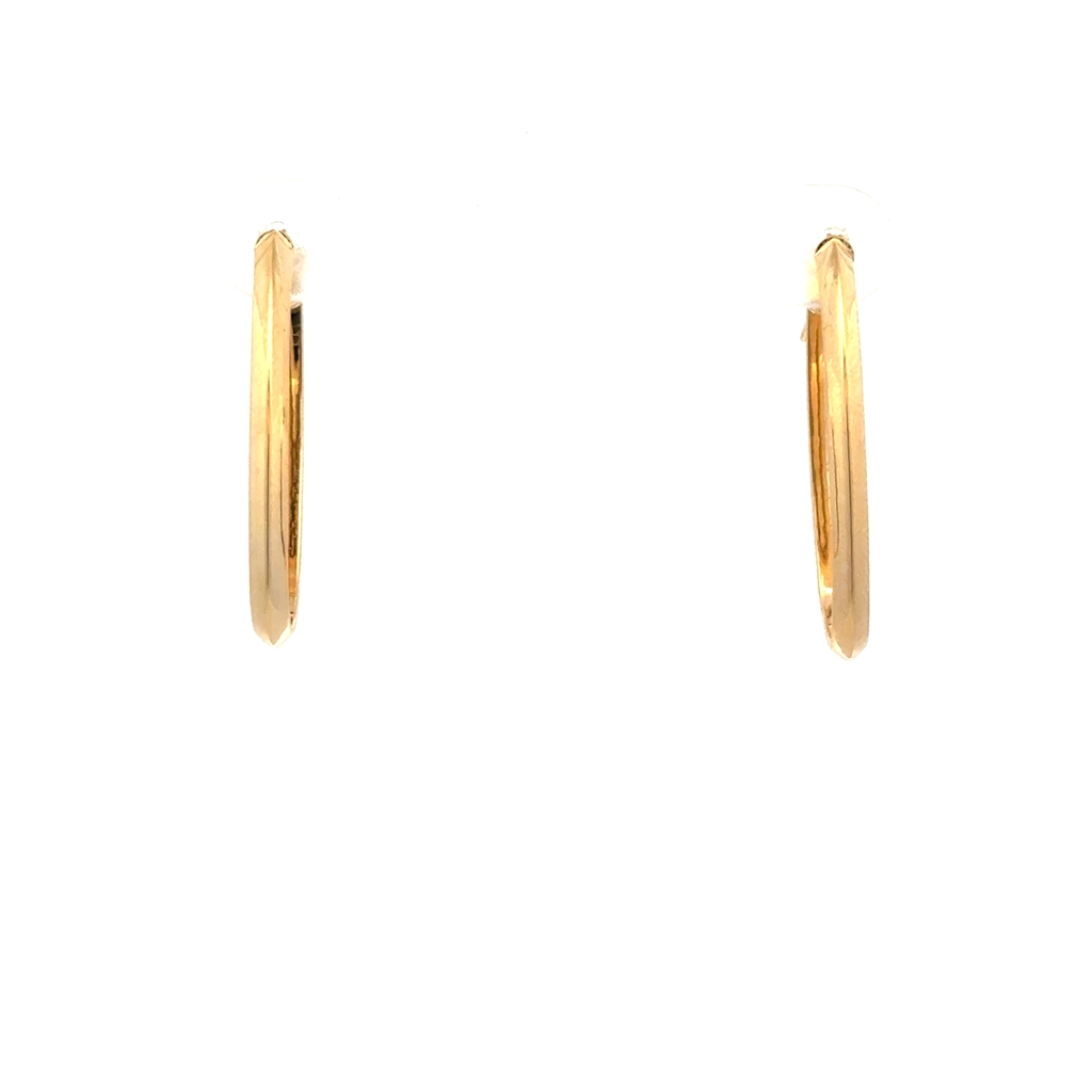 Anneaux ovales, or jaune 10 carats