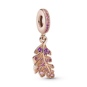 Bille feuille de chêne, cristaux multicolores, cz rose, pandora rose - 789552C01 - Pandora