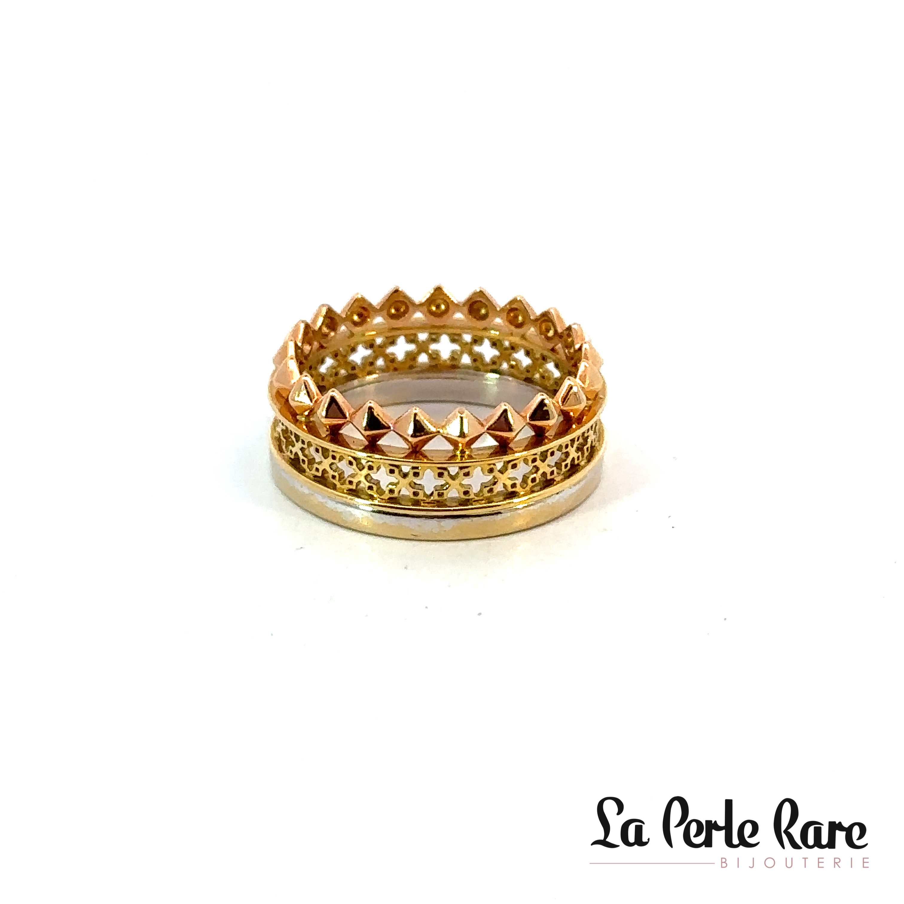 Bague or 3 tons (blanc,jaune,rose) - LPR-1223 - Exclusivités