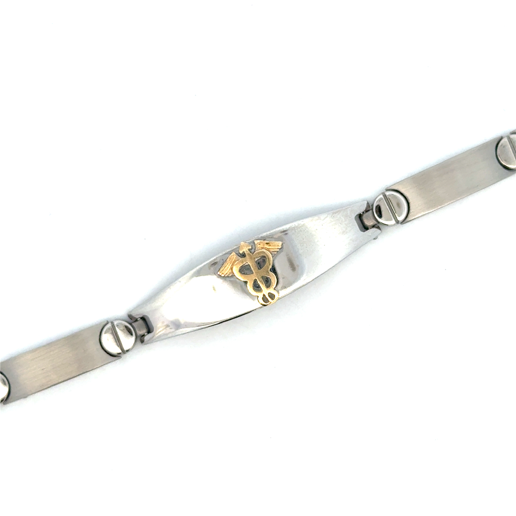 Bracelet médical, acier