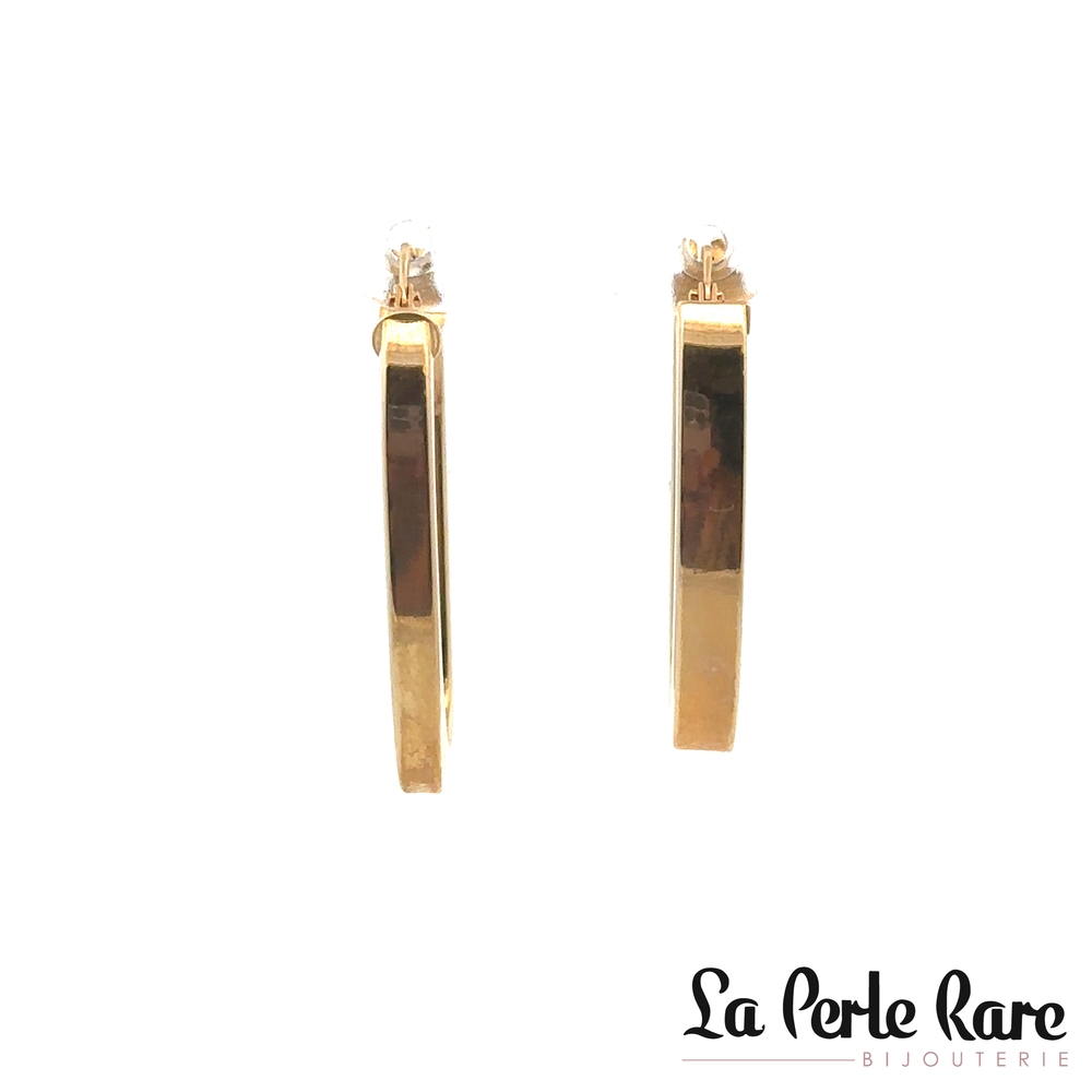 Anneaux ovales, or jaune 10 carats - LPR-2419 - Exclusivités