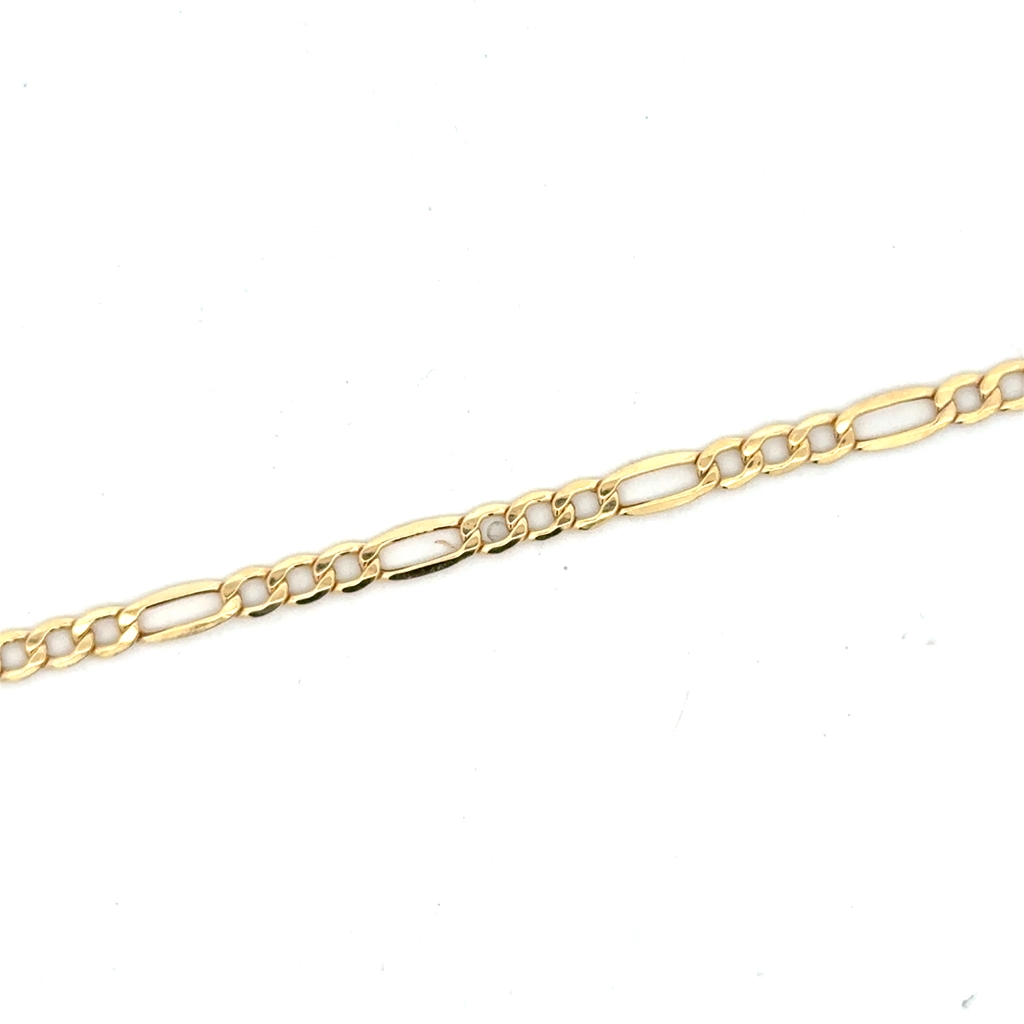 Bracelet figaro, or jaune 10 carats