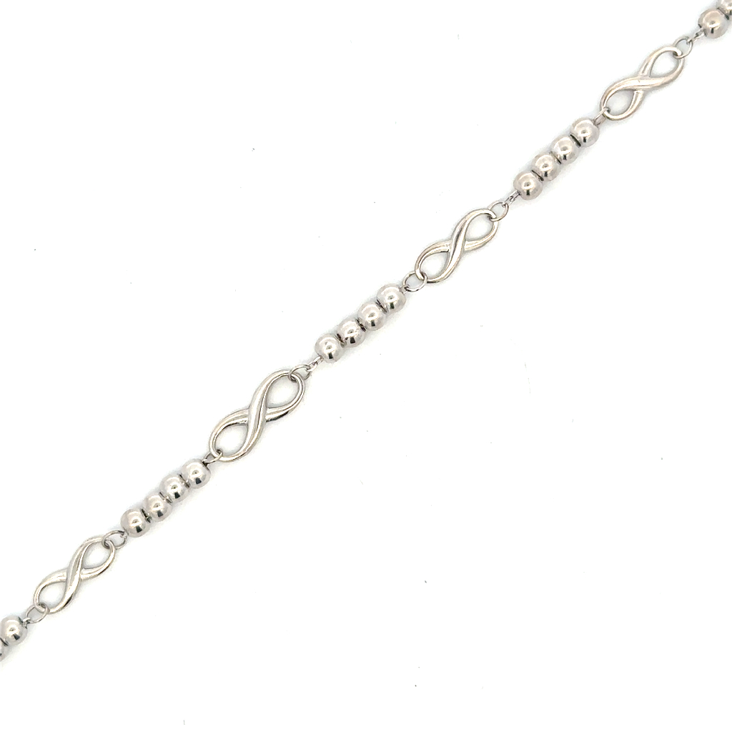 10K White Gold Infinity Bracelet 10K White Gold Infinity Bracelet