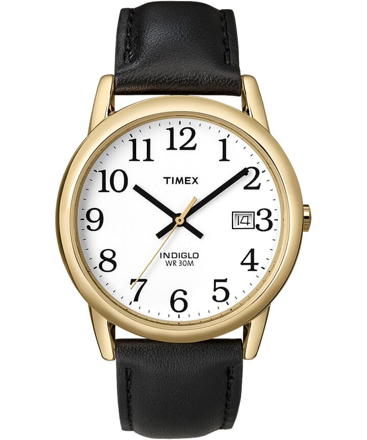 Montre cuir noir métal doré back case acier - T2H291GP - Timex