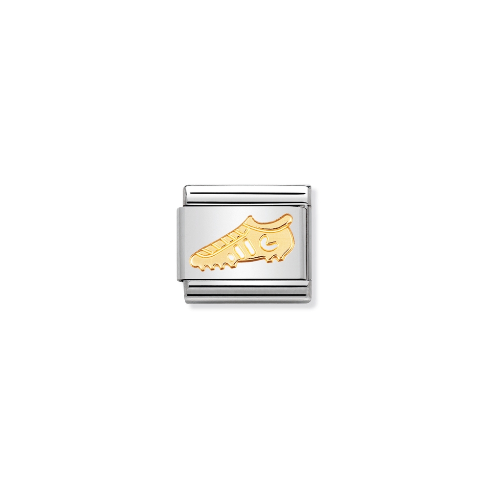 Maille classique soccer, acier inoxydable, finition or jaune 18 carats - 03010604 - NOMINATION