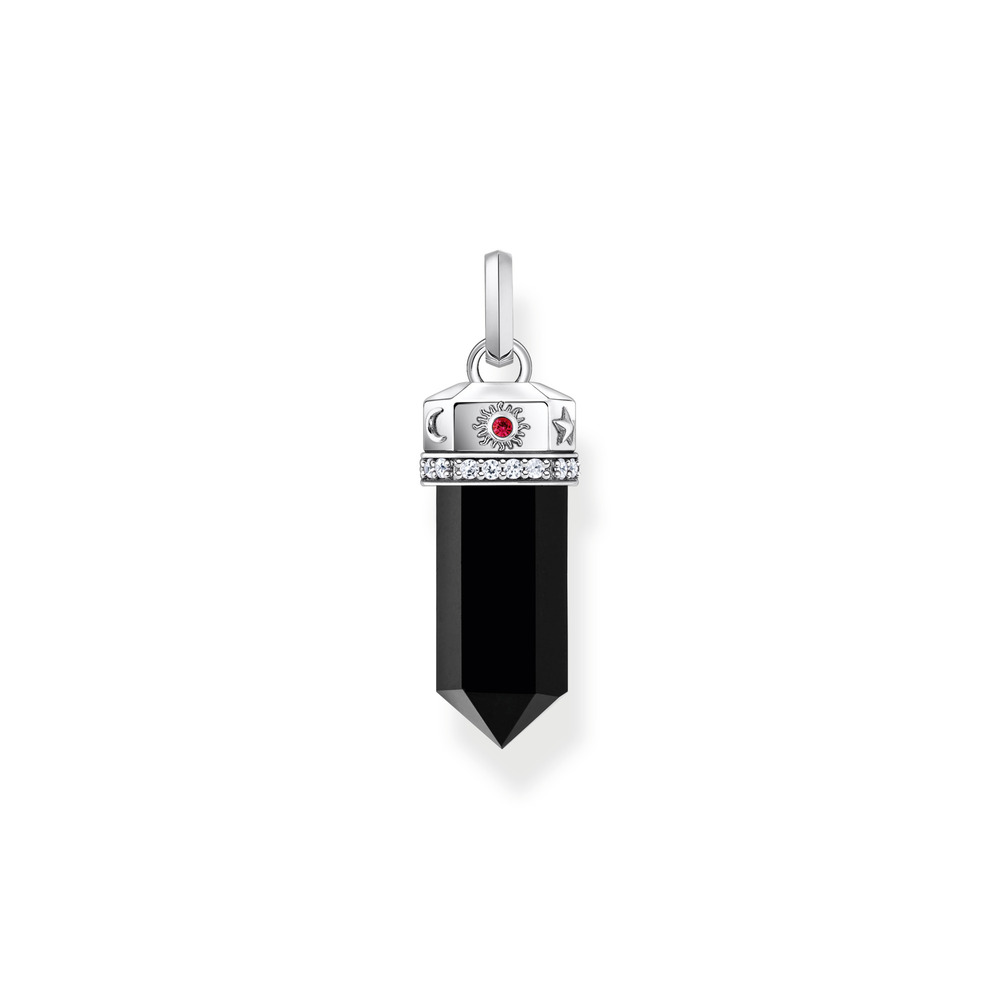 Pendentif argent, onyx, zircons - PE955-641-11 - Thomas Sabo