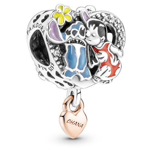 Bille inspirée d'ohana, lilo et stitch de disney, zircons, pandora rose - 781682C01 - Pandora