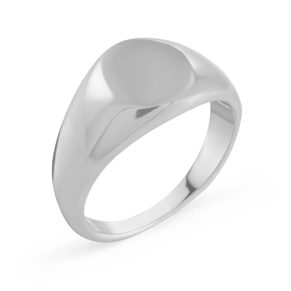 Bague chevalière, acier inoxydable