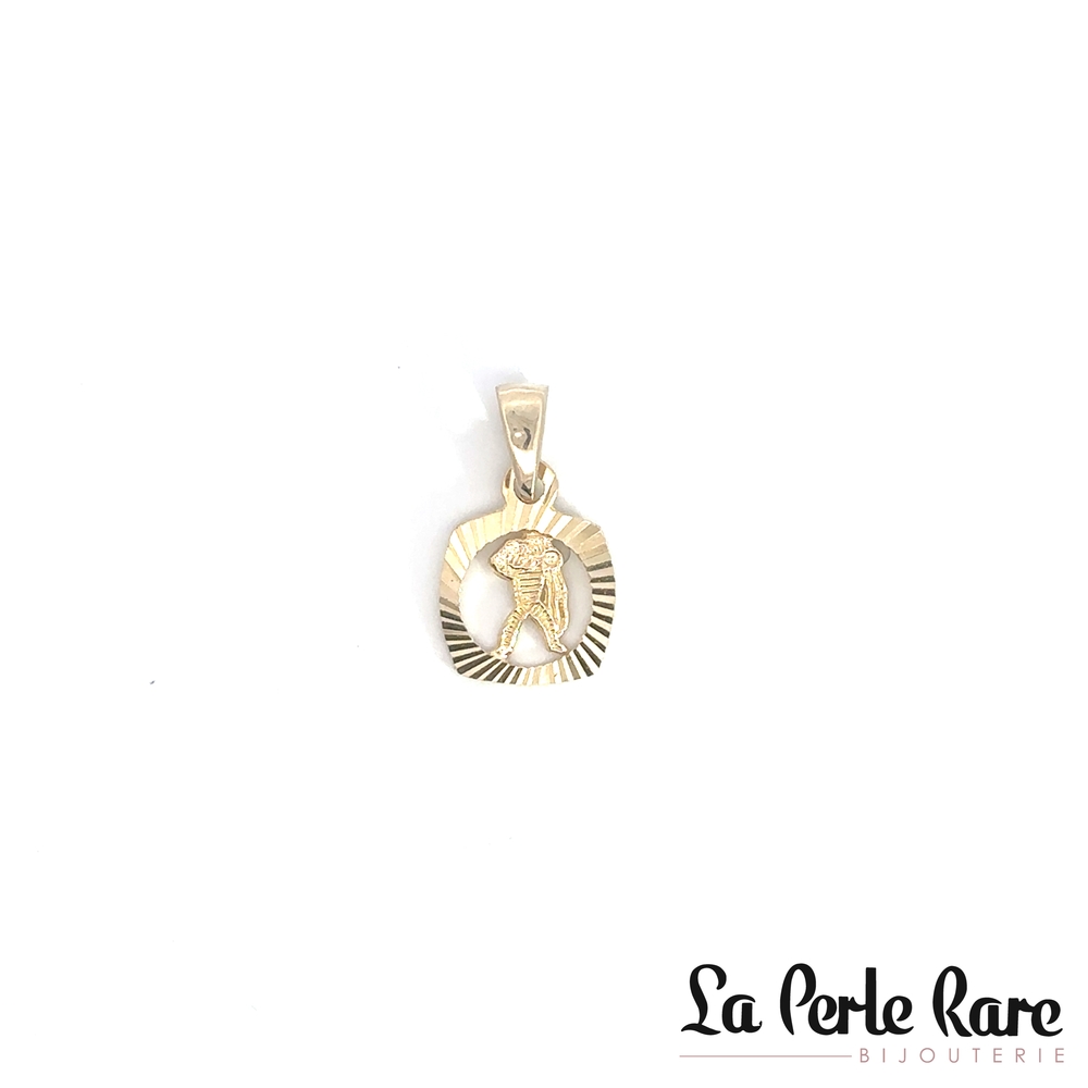 Pendentif zodiaque Verseau, or jaune 10 carats - LPR-2754-VERSE - Exclusivités