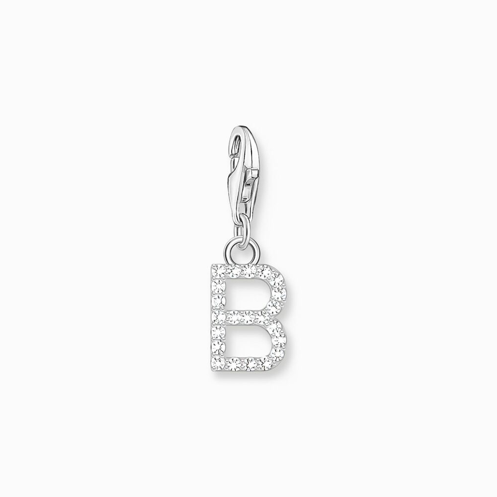 Charm lettre b, argent, zircons - 1942-051-14 - Thomas Sabo