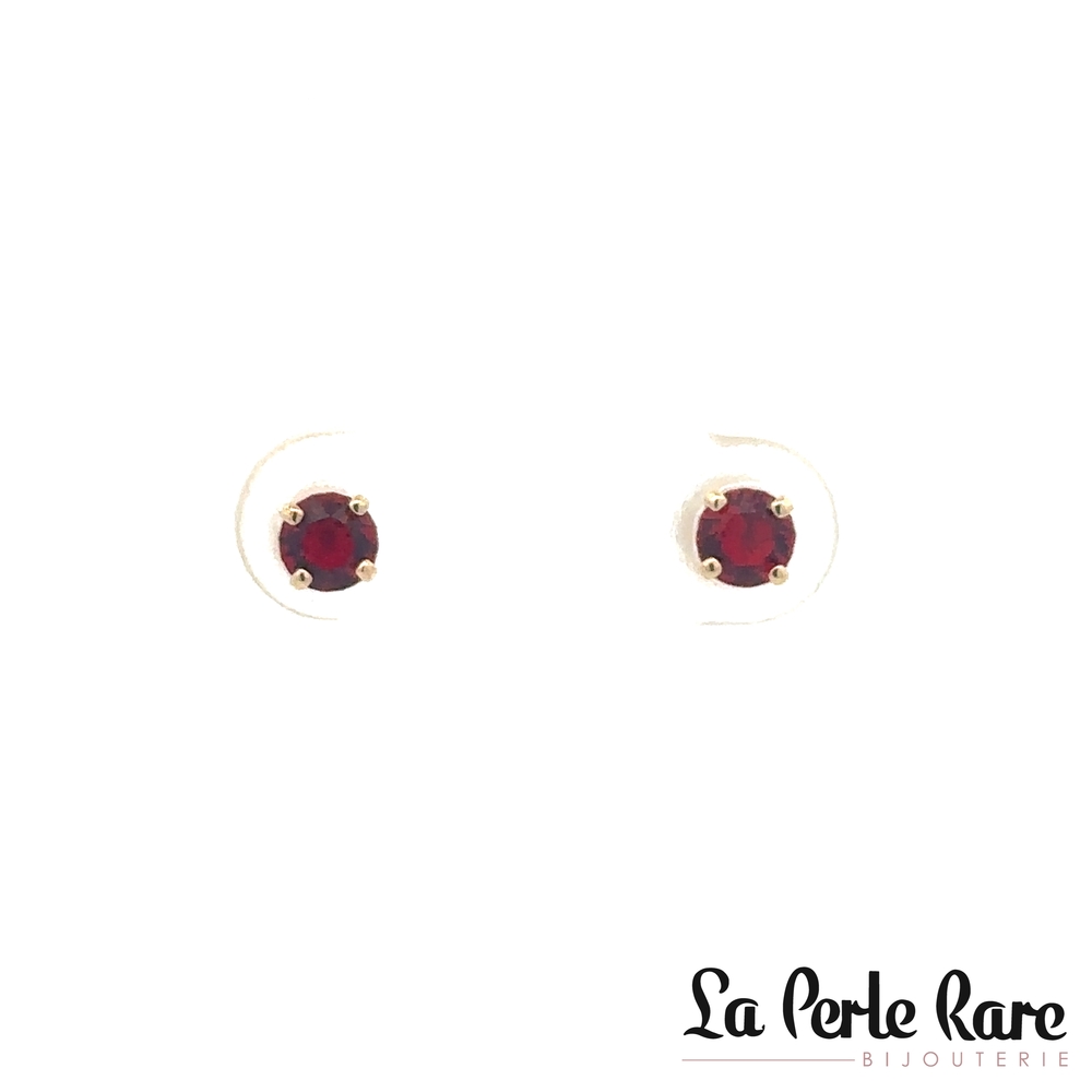 Bo fixes or jaune, zircons rouges - 10123-4-JANVIER - Exclusivités