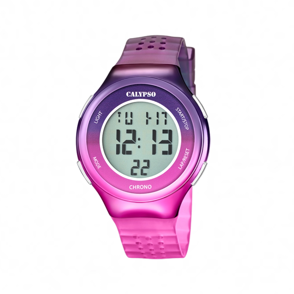 Montre silicone rose/mauve