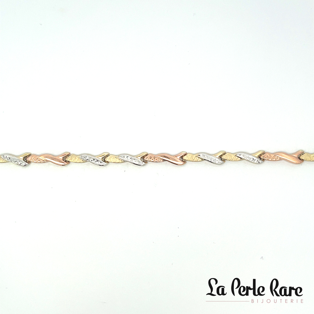 Bracelet or 3 tons (jaune/blanc/rose) Bracelet or 3 tons (jaune/blanc/rose)
