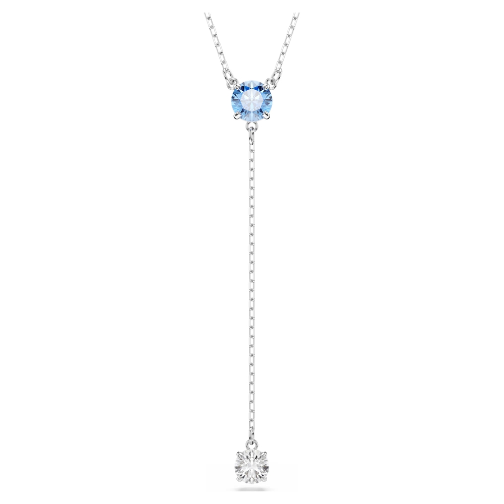 Collier métal rhodié, cristaux bleu et blanc - 5734249 - Swarovski