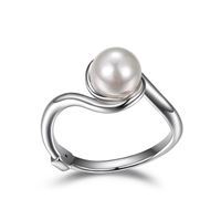 Bague argent et perle gr: 9