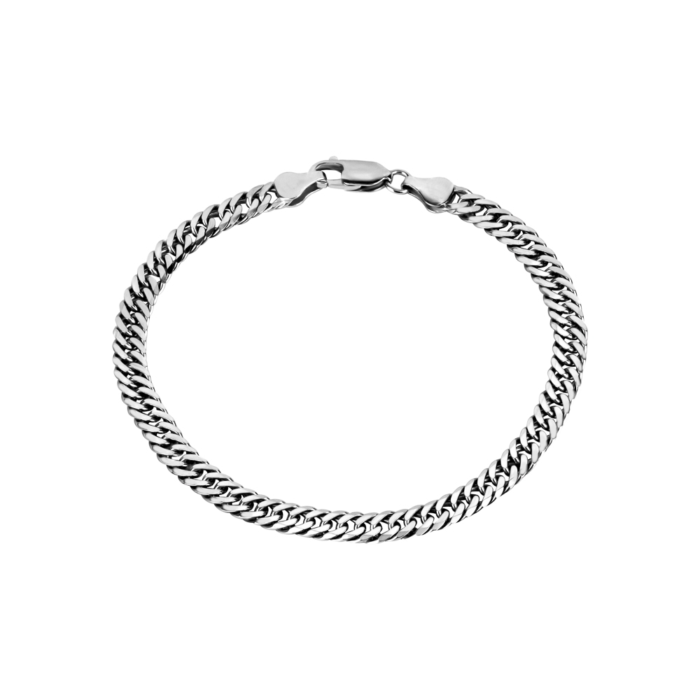Bracelet gourmette en argent pour homme