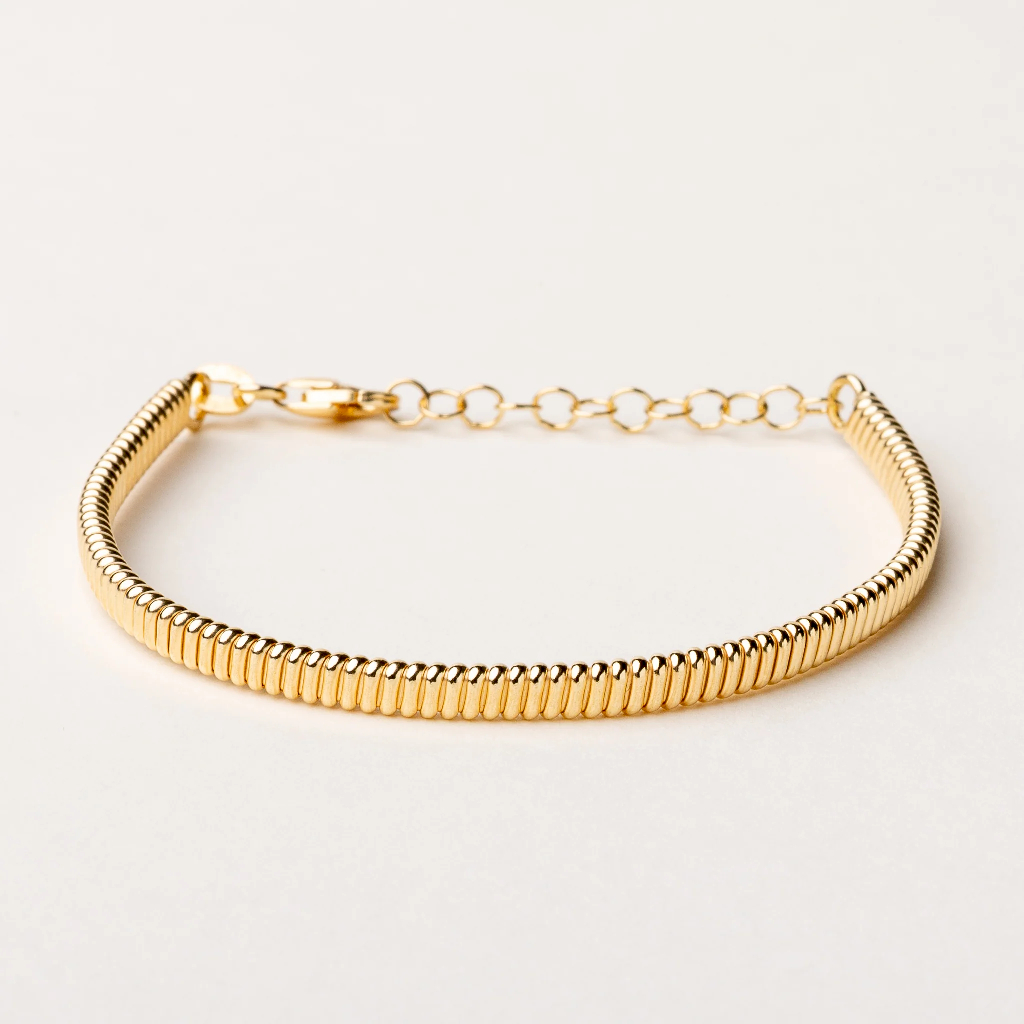 Bracelet Rail, argent plaqué or 14 carats
