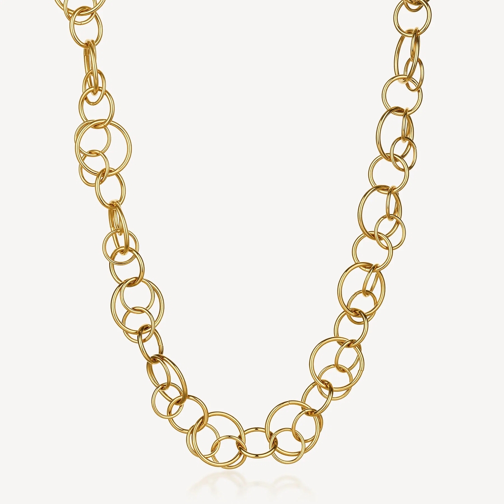 Collier Aura, acier inoxydable doré