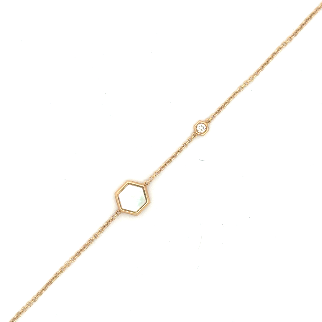 Bracelet Birks Bee Chic or jaune nacre et diamant