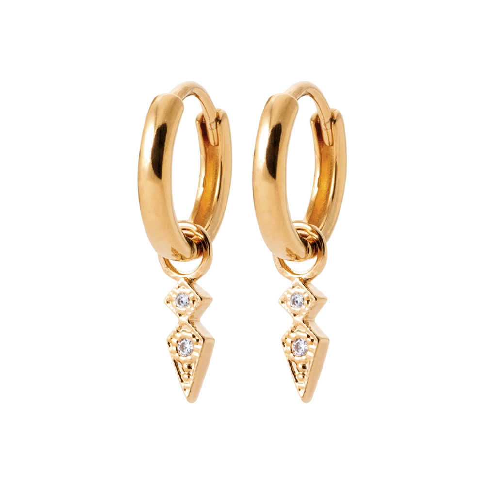 Anneaux argent, zircons incolores - AURORE-OR - Mamari