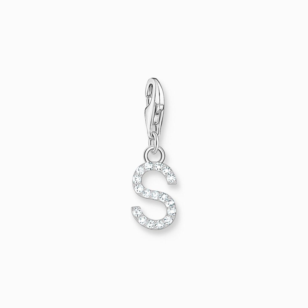 Charm lettre s, argent, zircons - 1956-051-14 - Thomas Sabo