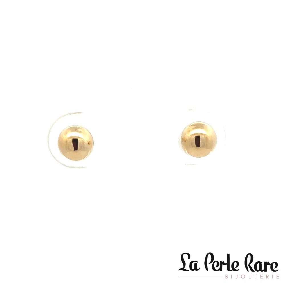 Boucles d'oreilles fixes or jaune 10 carats, 5 millimètres - 3566-5J - Exclusivités