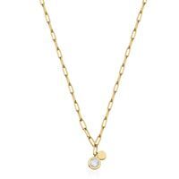 Collier argent doré cz - T0XE060220 - Steelx