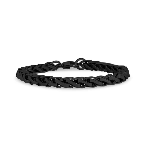 Bracelet acier inoxydable noir - AS-B407BK-7.5 - Arz Steel