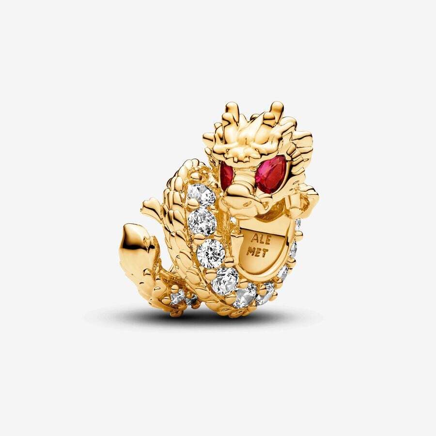 Bille année chinoise du dragon, Pandora Shine, cristaux rouges, zircons - 763069C01 - Pandora