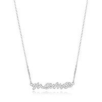 Collier mama, argent rhodié, zircons Collier mama, argent rhodié, zircons