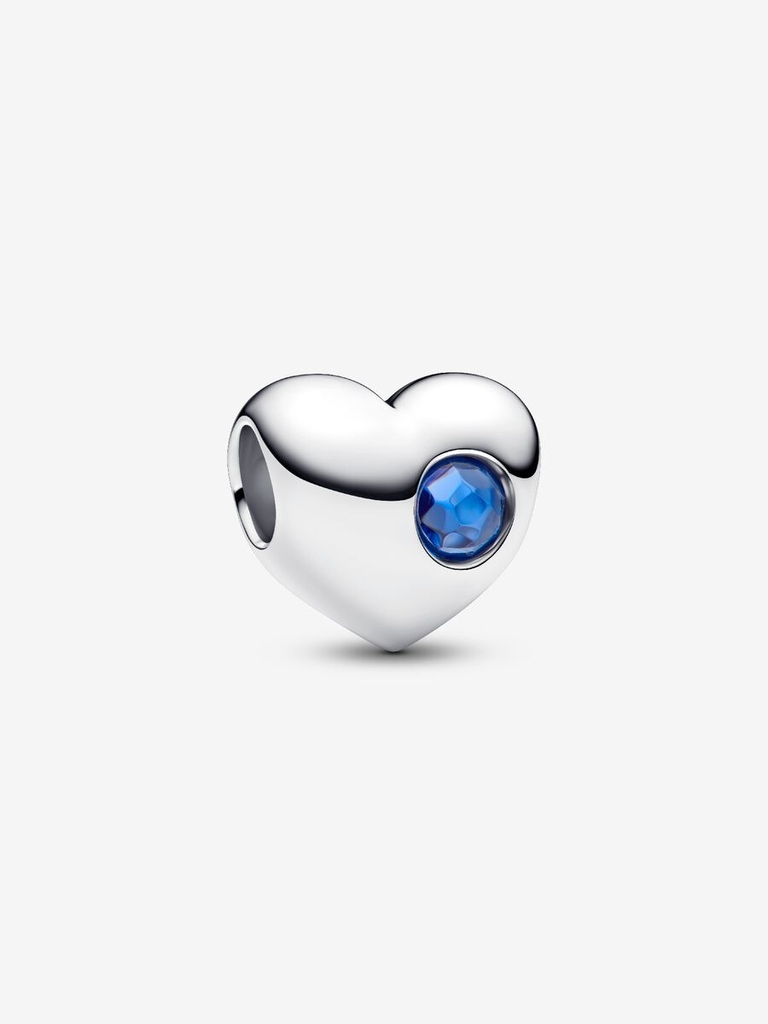 Bille coeur, argent, cristal bleu - 794161C09 - Pandora