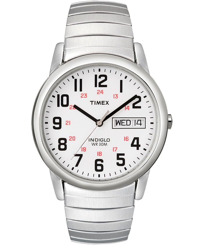 Montre extensible, métal, fond blanc - T204619J - Timex