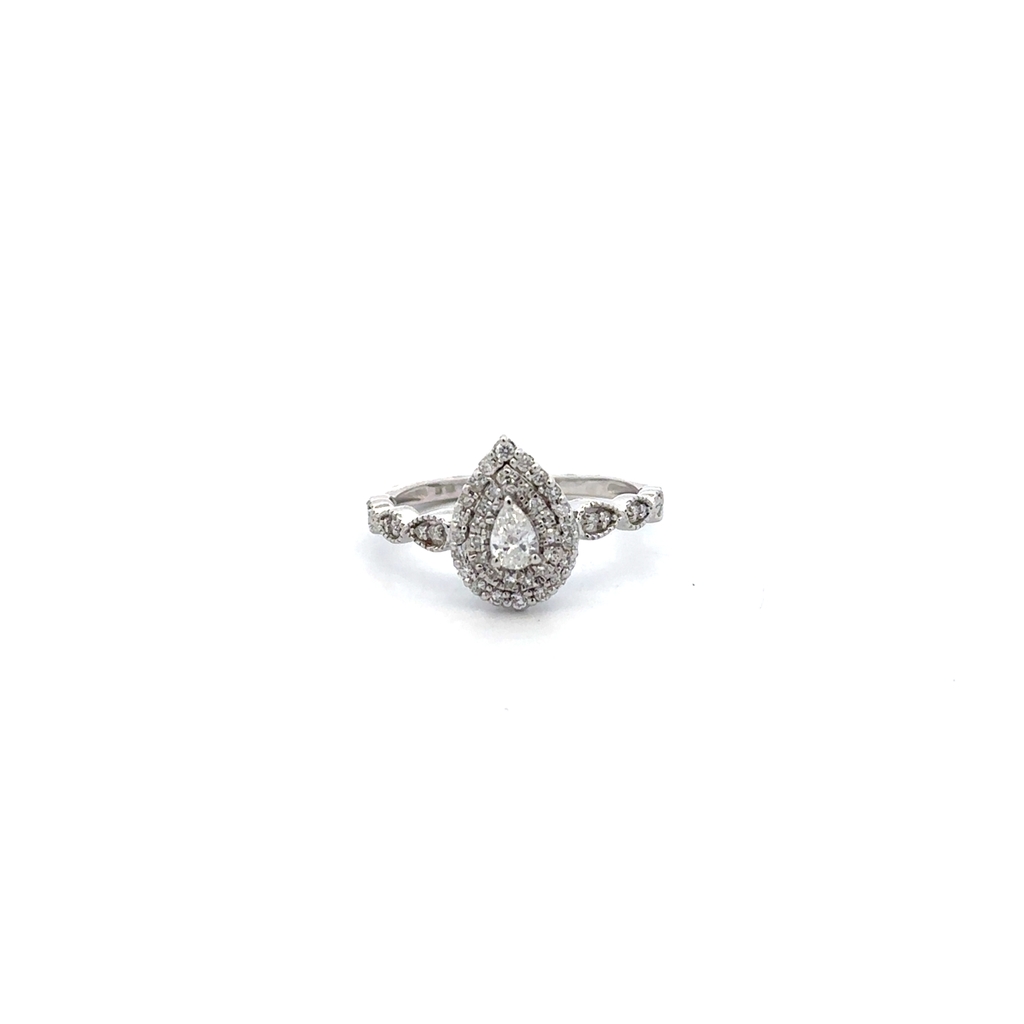 Bague or blanc 10 carats, 33 points de diamant total - SKR38273-33 - Exclusivités