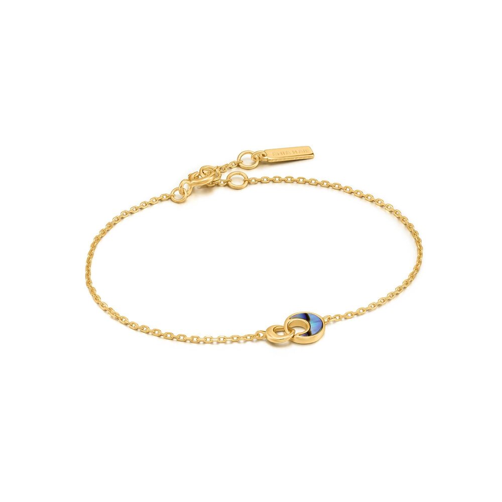 Bracelet argent doré, nacre d'ormeau Bracelet argent doré, nacre d'ormeau