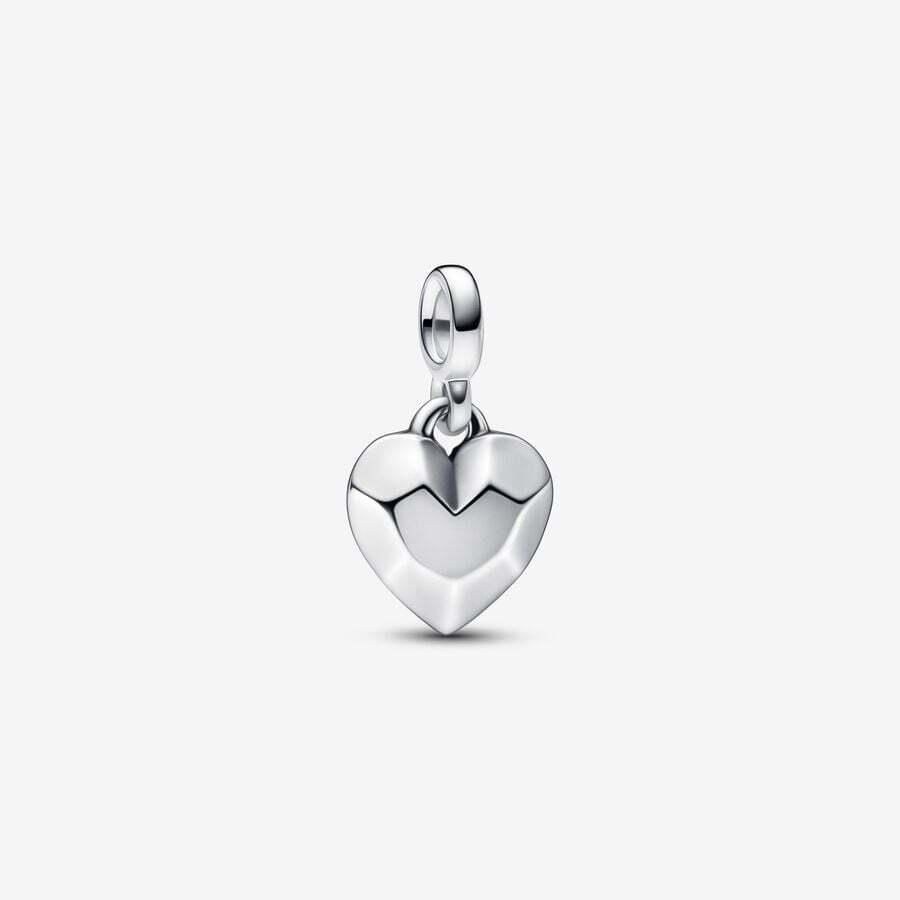 Mini coeur facetté pandora me, argent - 792305C00 - Pandora