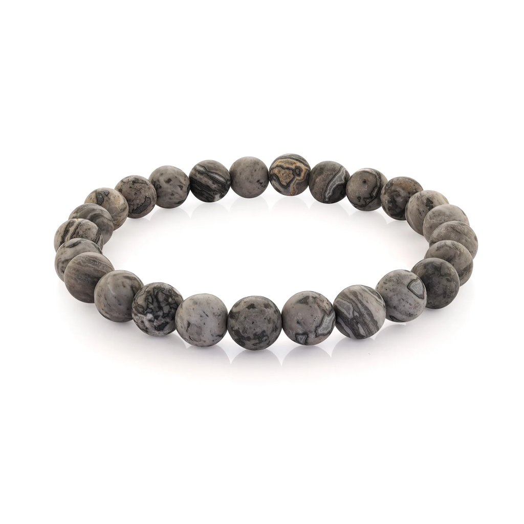 Bracelet pierres grises
