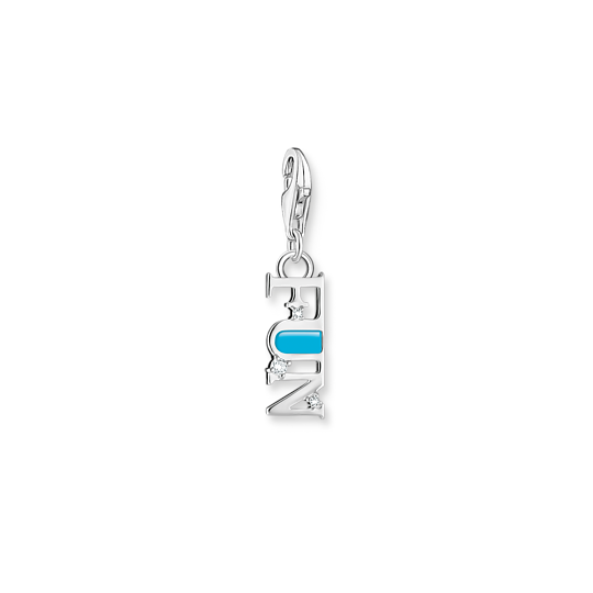 Charm fun, argent, émail turquoise, zircons - 2009-041-17 - Thomas Sabo